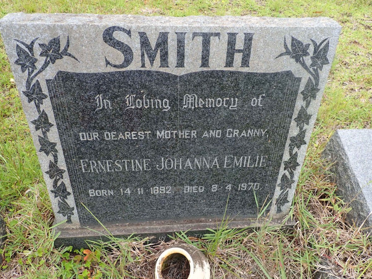 SMITH Ernestine Johanna Emilie 1892-1970