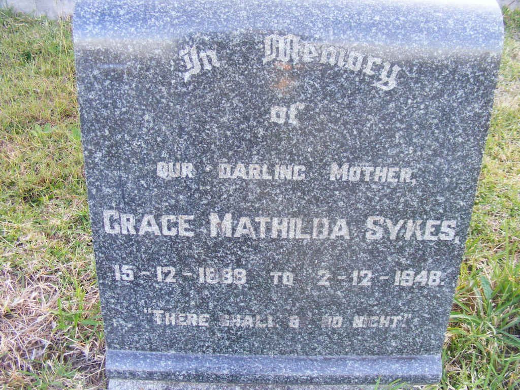 SYKES Grace Mathilda 1888-1948
