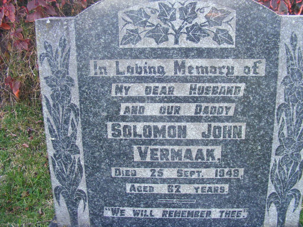 VERMAAK Solomon John -1948