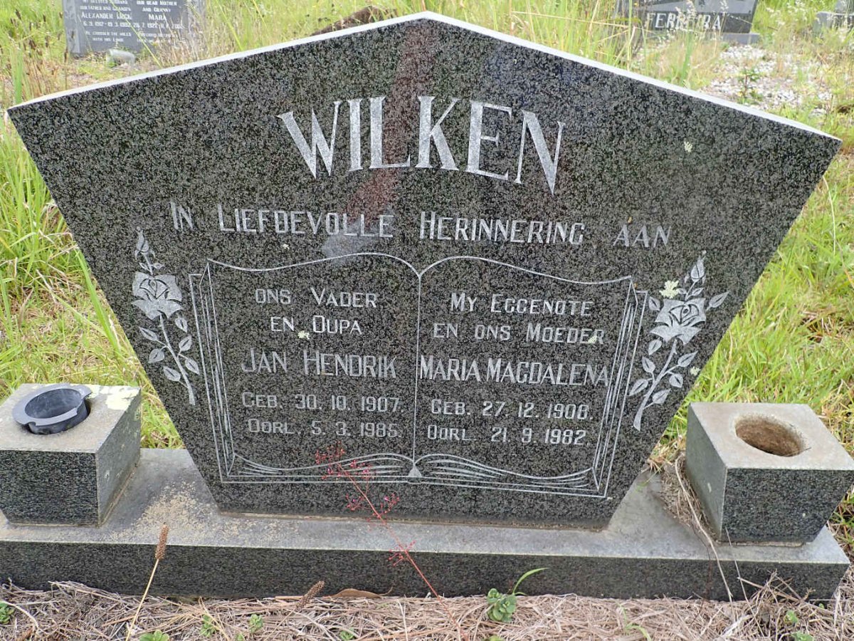 WILKEN Jan Hendrik 1907-1985 &amp; Maria Magdalena 1908-1982