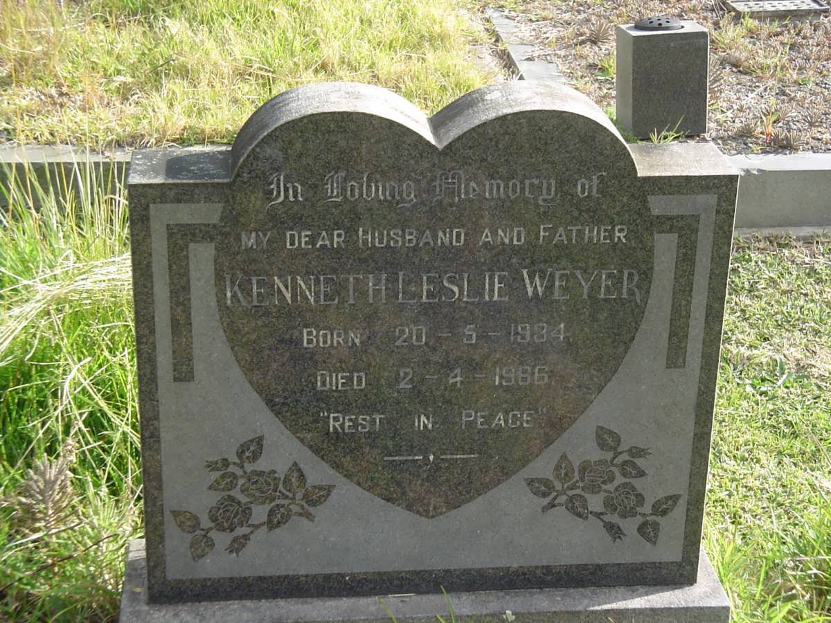 WEYER Kenneth Leslie 1934-1966