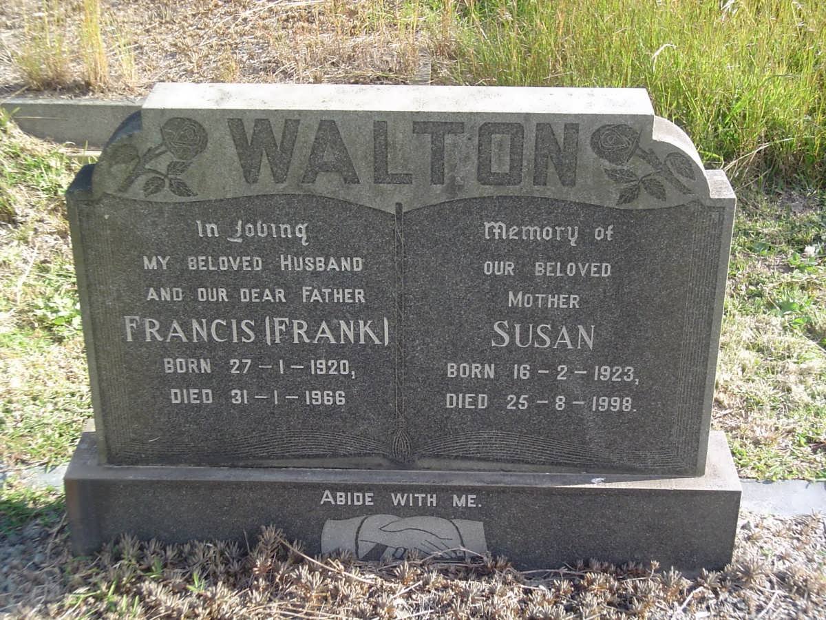 WALTON Francis 1920-1966 &amp; Susan 1923-1998