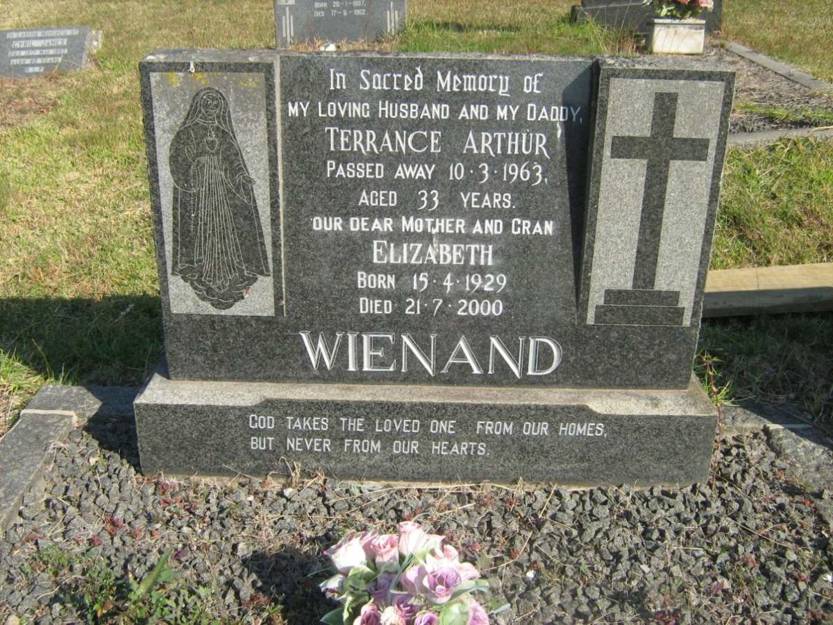 WIENAND Terrance Arthur -1963 &amp; Elizabeth 1929-2000