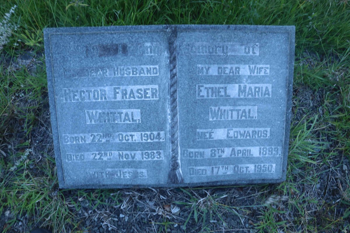 WHITTAL Hector Fraser 1904-1983 &amp; Ethel Maria EDWARDS 1899-1950