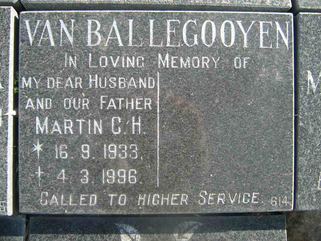BALLEGOOYEN Martin C.H., van 1933-1996