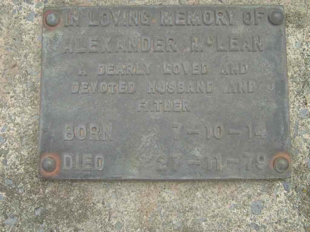 McLEAN Alexander 1914-1979