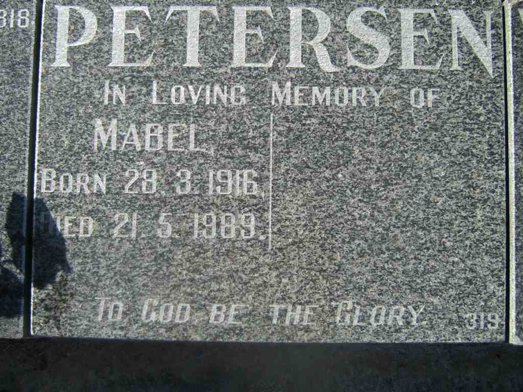 PETERSEN Mabel 1916-1989