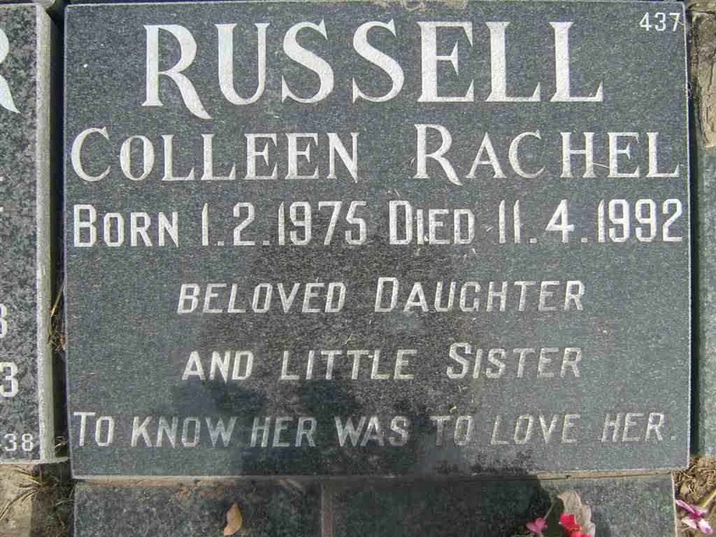RUSSELL Coleen Rachel 1975-1992