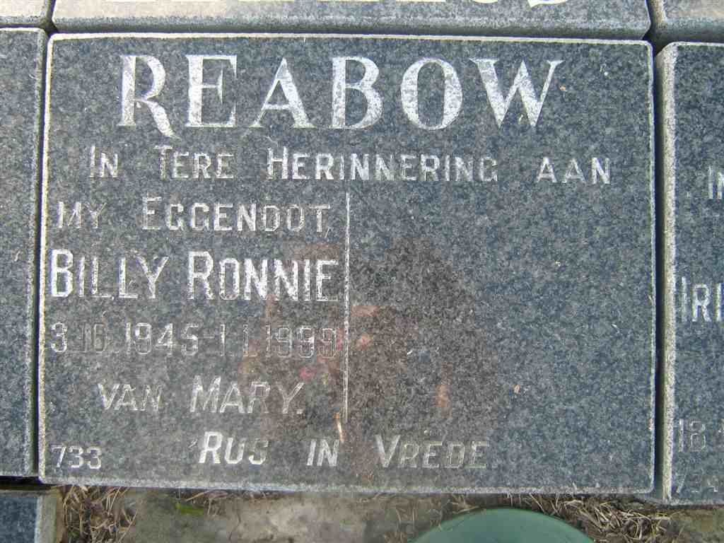 REABOW Billy Ronnie 1945-1999