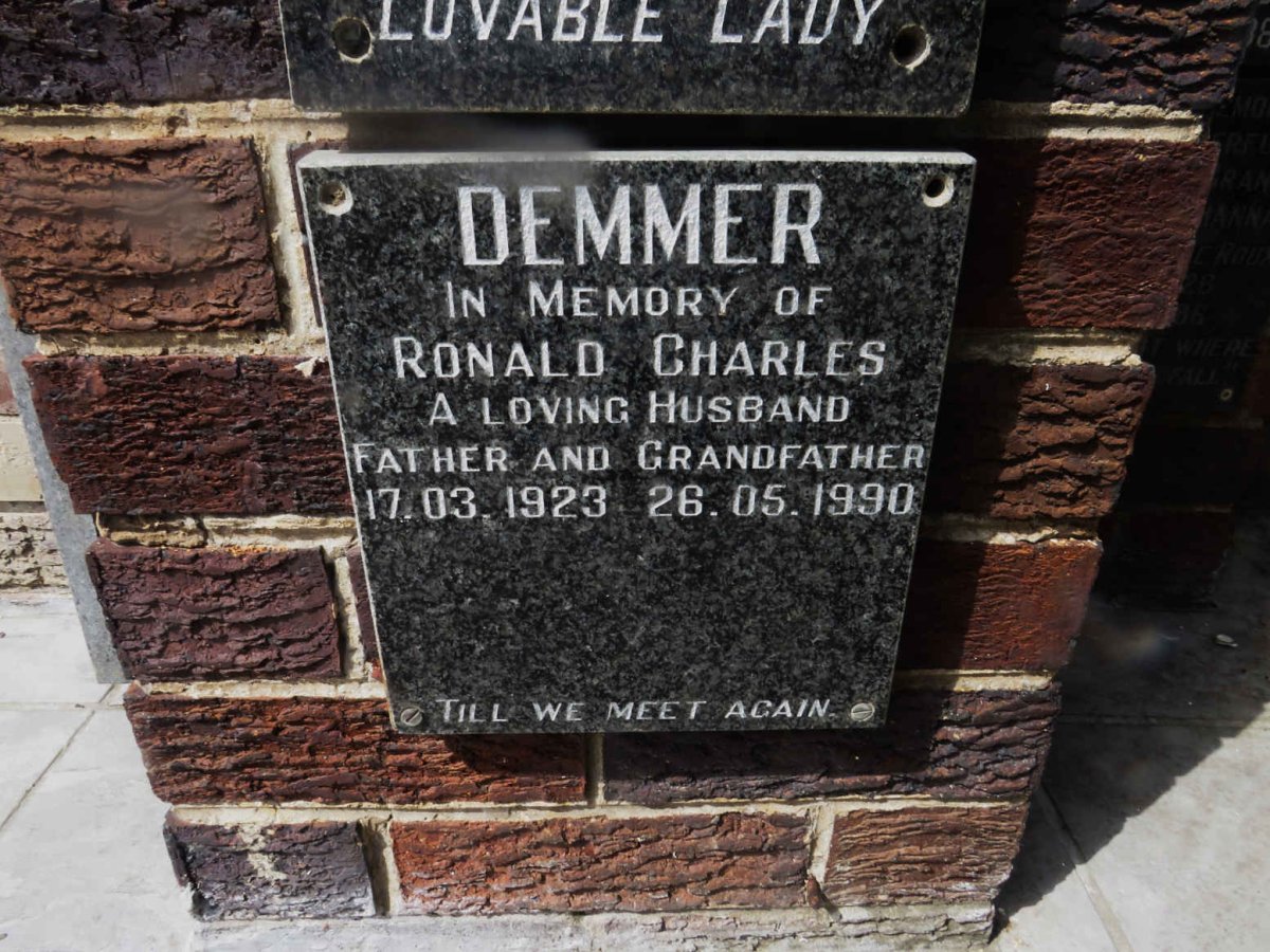 DEMMER Ronald Charles 1923-1990