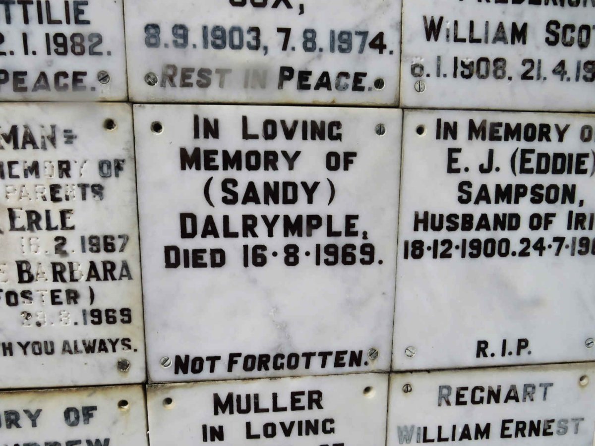 DALRYMPLE Sandy -1969