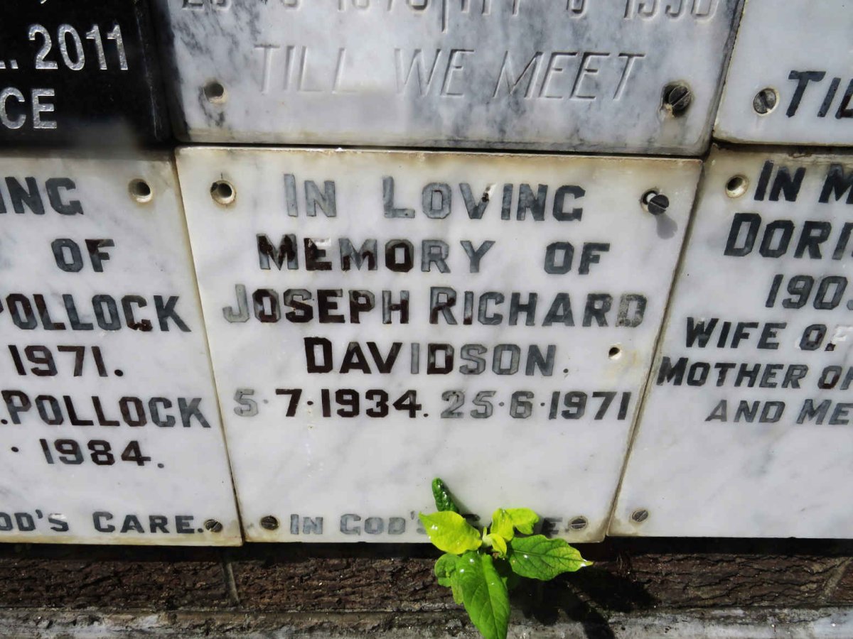 DAVIDSON Joseph Richard 1934-1971
