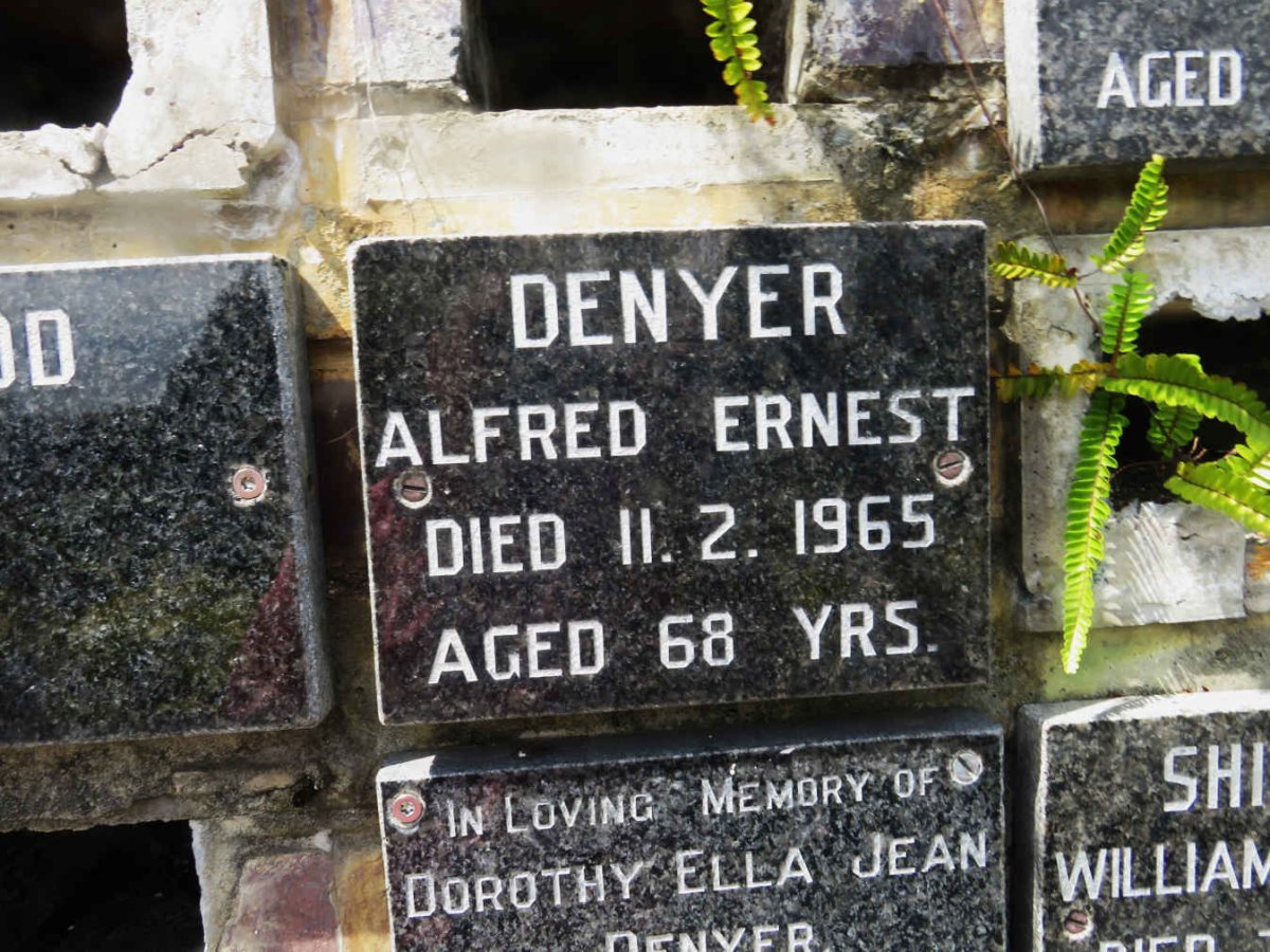 DENYER Alfred Ernest -1965