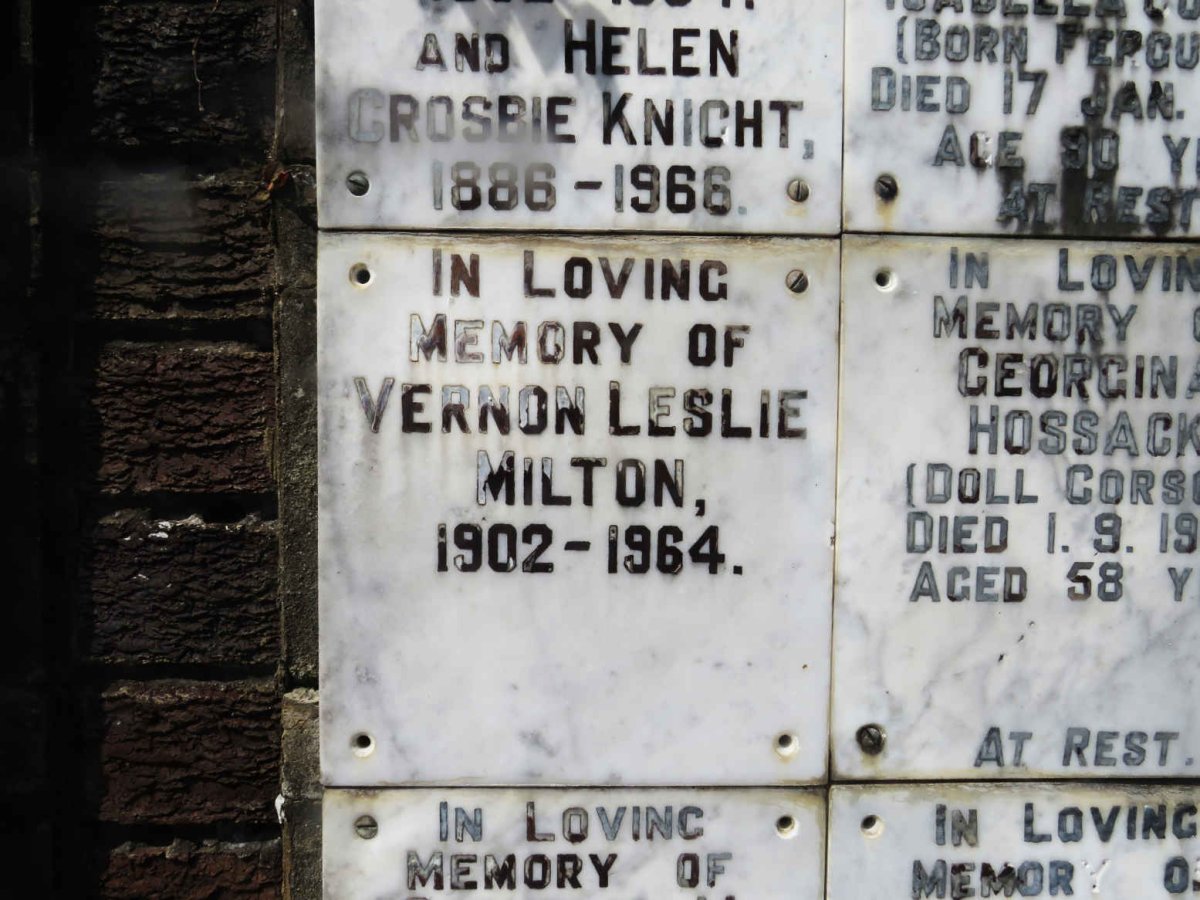 MILTON Vernon Leslie 1902-1964