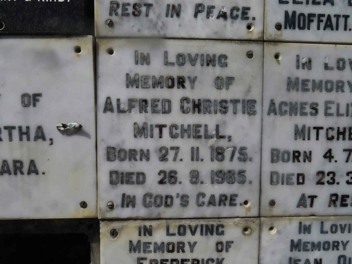 MITCHELL Alfred Christie 1875-1965