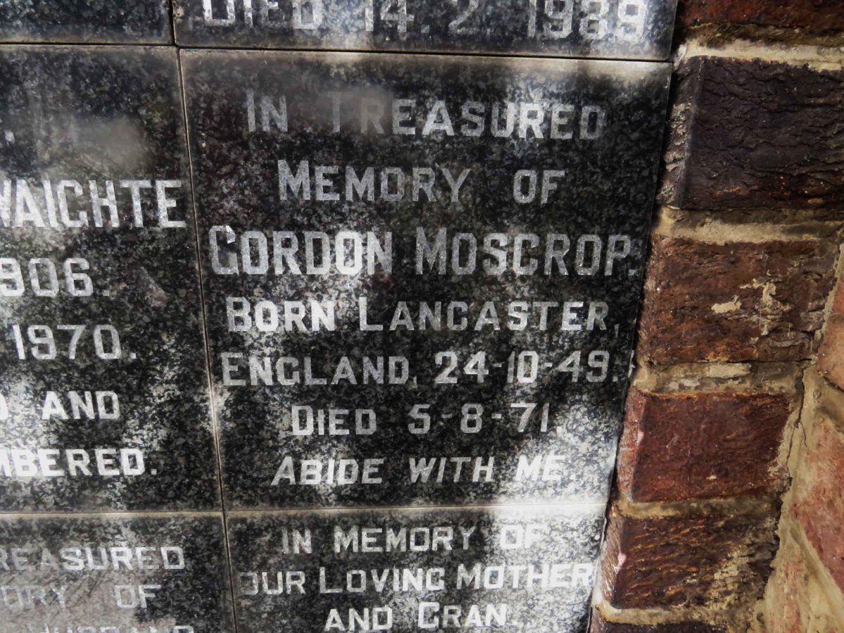 MOSCROP Gordon 1949-1971