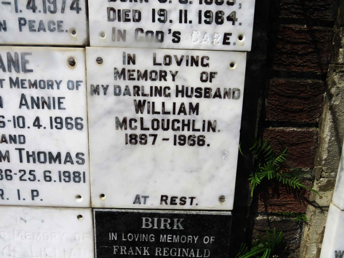 McLOUGHLIN William 1897-1966