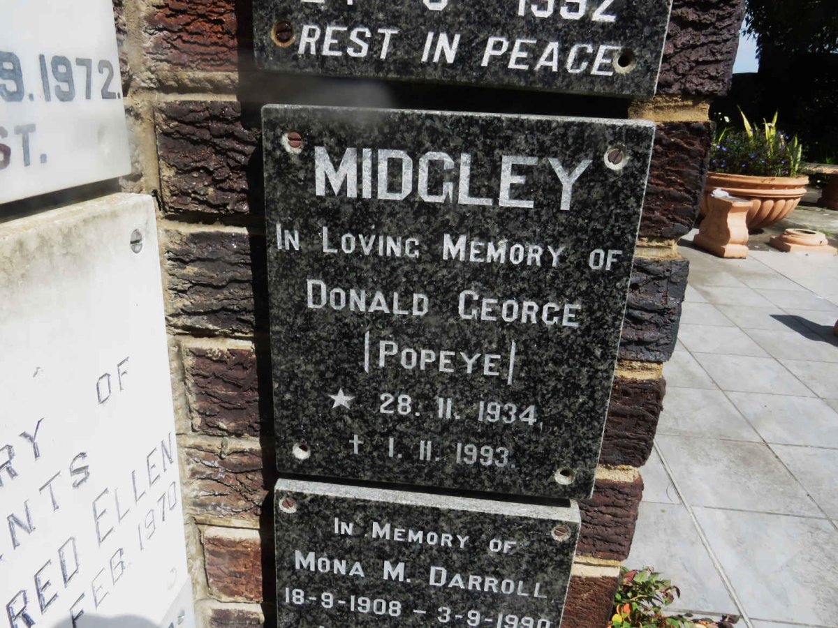 MIDGLEY Donald George 1934-1993