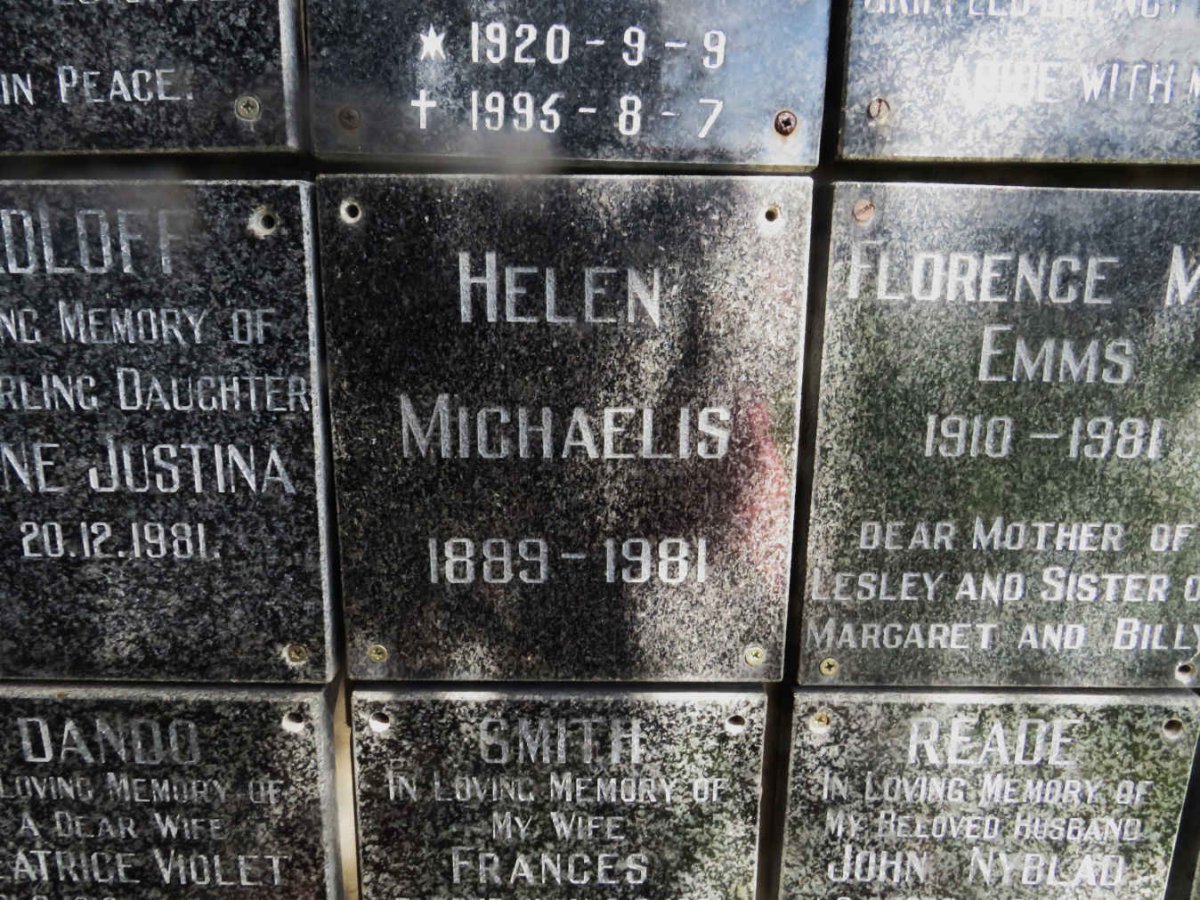 MICHAELIS Helen 1889-1981