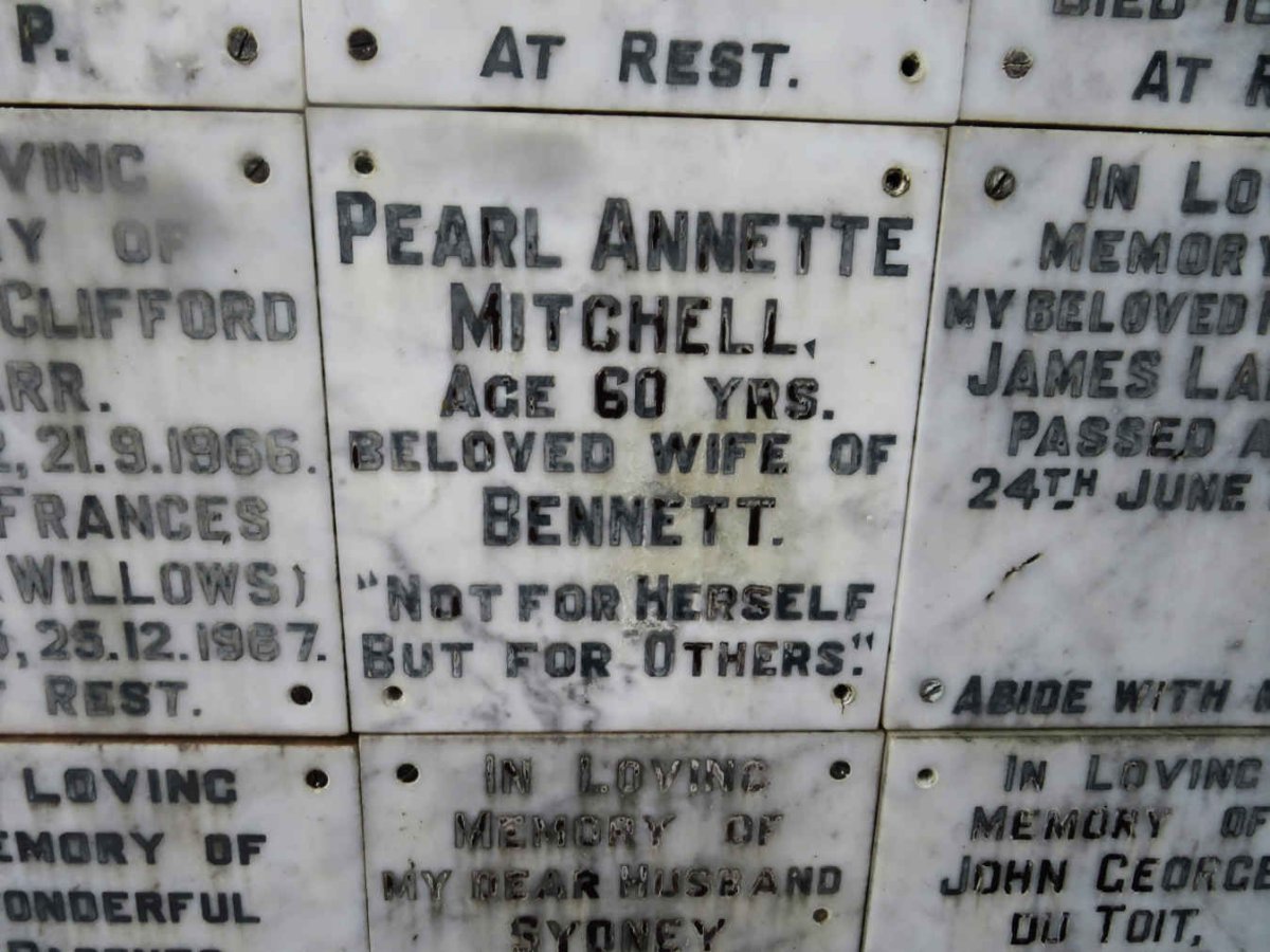MITCHELL Pearl Annette