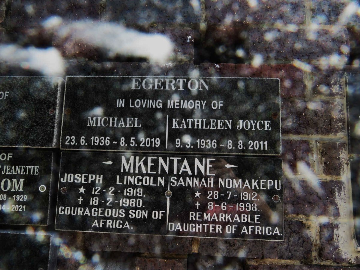 MKENTANE Joseph Lincoln 1919-1980 &amp; Sannah Nomakepu 1912-1998