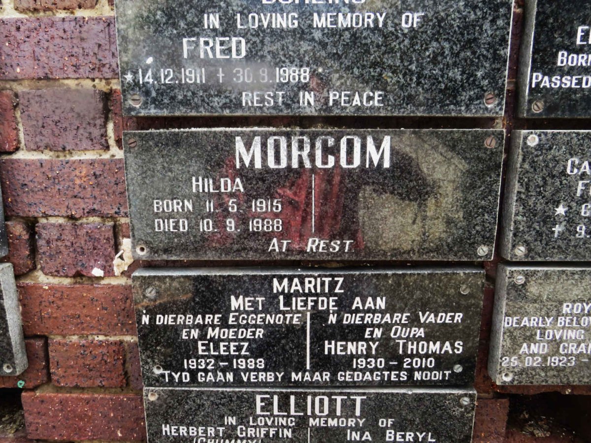 MORCOM Hilda 1915-1988