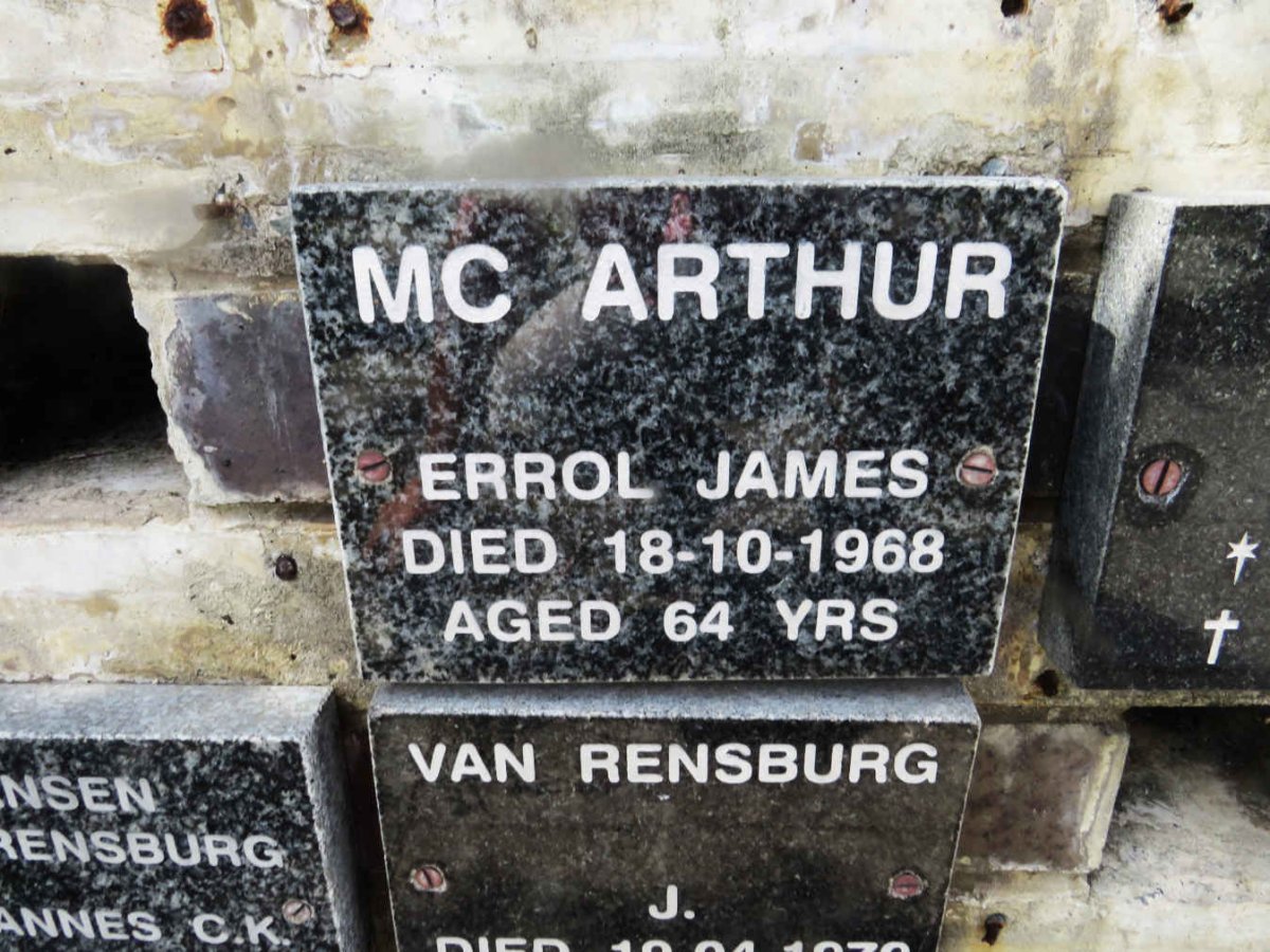 MCARTHUR Errol James -1968