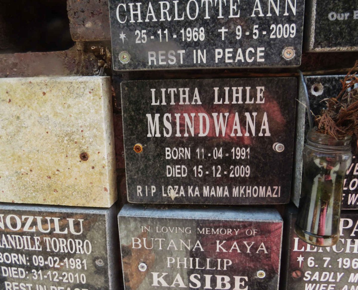 MSINDWANA Litha Lihle 1991-2009