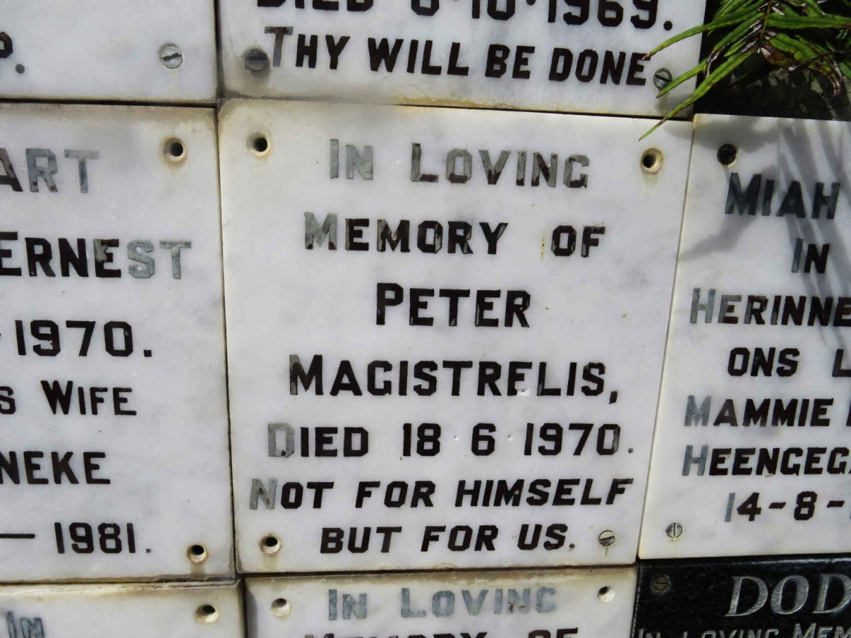 MAGISTRELIS Peter -1970