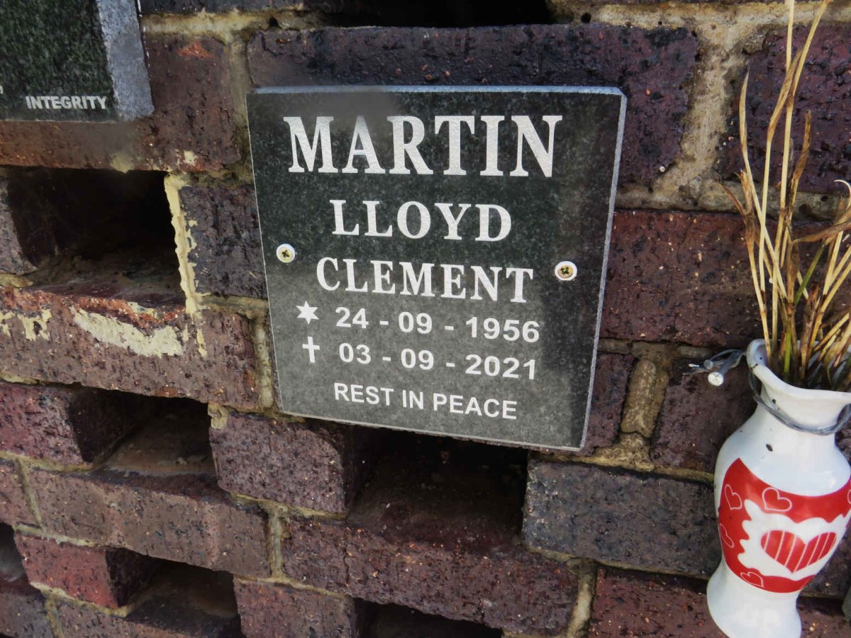 MARTIN Lloyd Clement 1956-2021