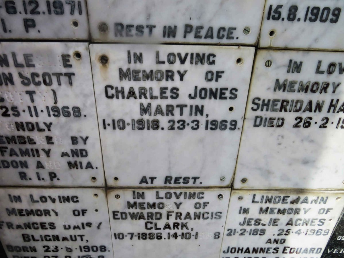 MARTIN Charles Jones 1918-1969