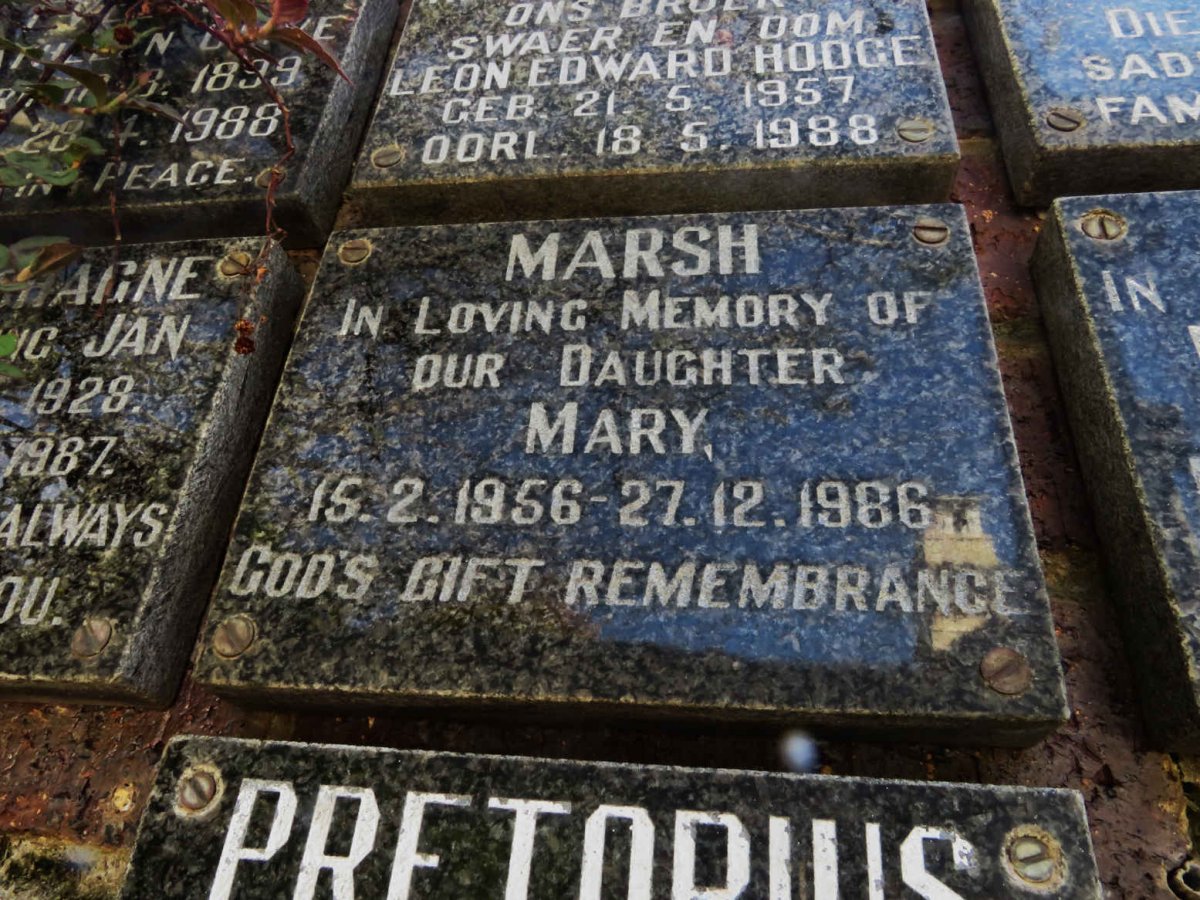 MARSH Mary 1956-1986