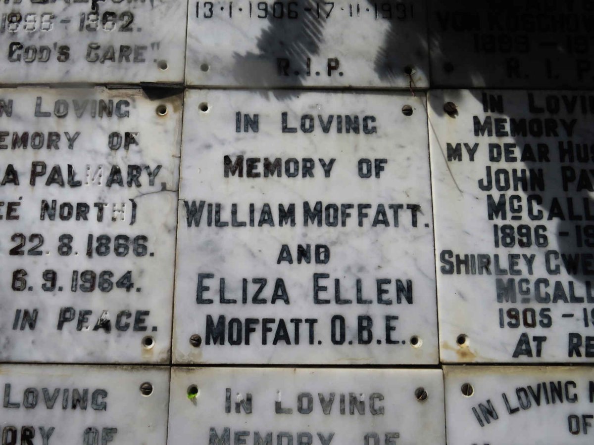 MOFFATT William &amp; Eliza Ellen