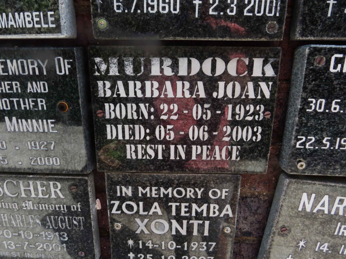 MURDOCK Barbara Joan 1923-2003