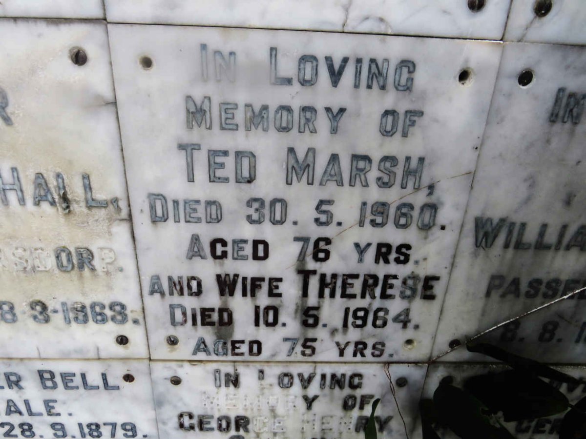 MARSH Ted -1960 &amp; Therese -1964
