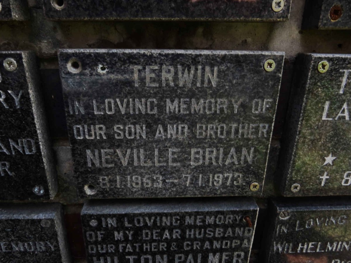 TERWIN Neville Brian 1963-1973