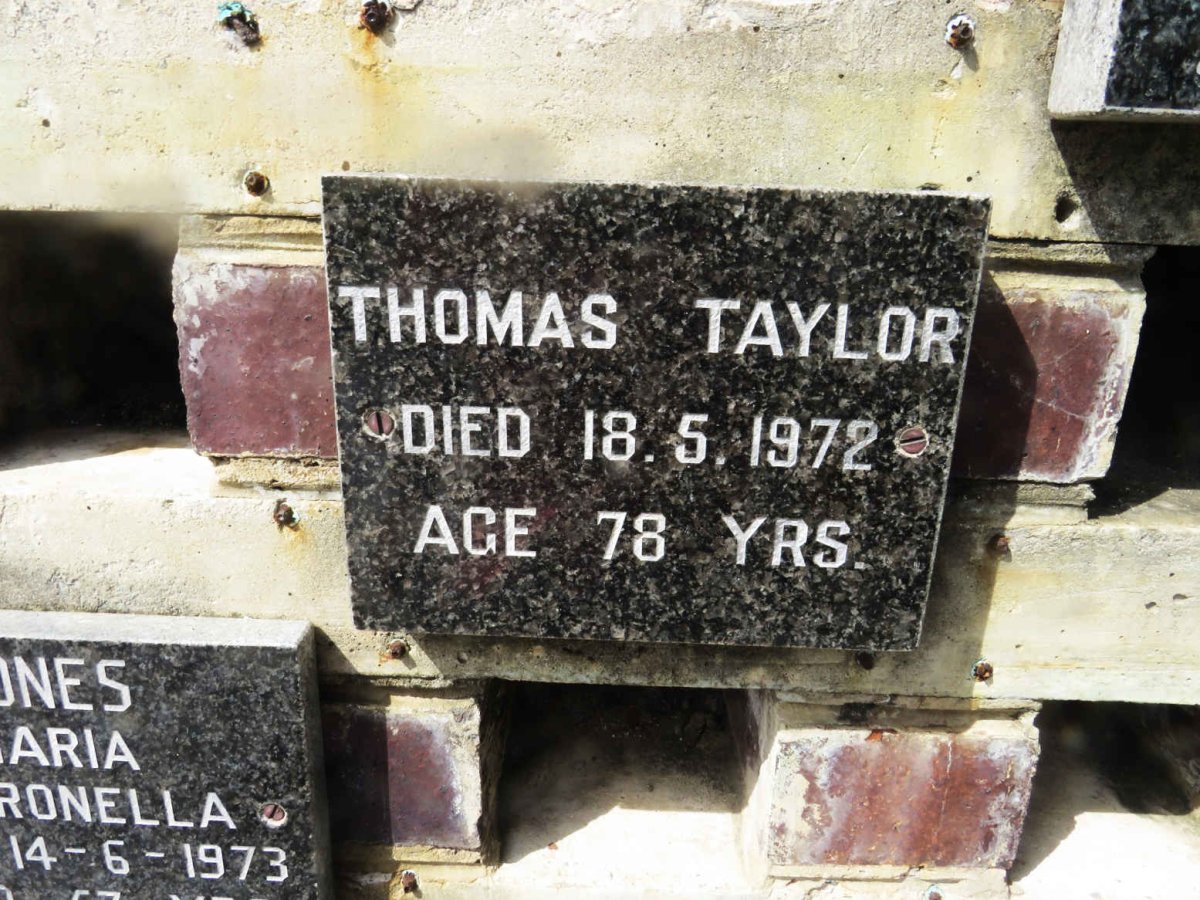 TAYLOR Thomas -1972