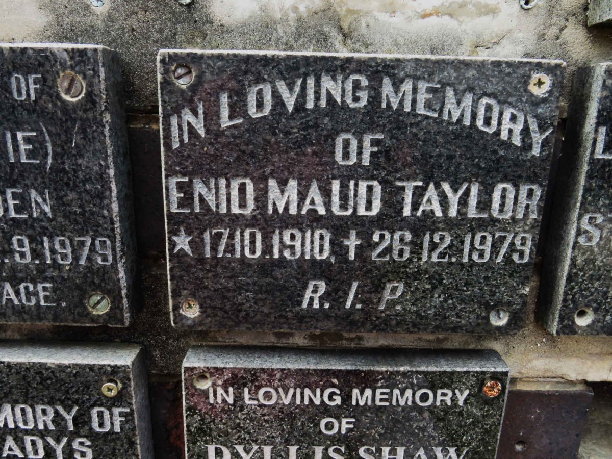 TAYLOR Enid Maud 1910-1979