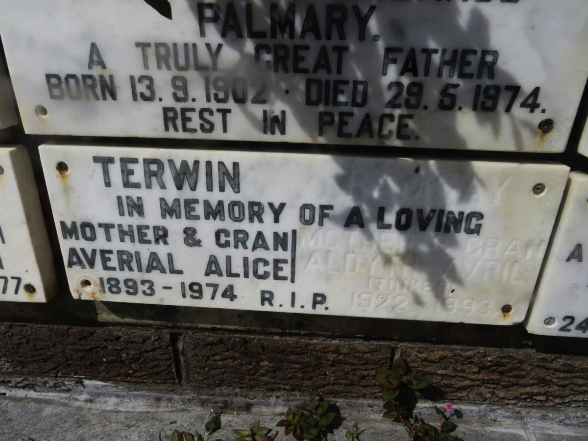 TERWIN Averial Alice 1893-1974 :: RAMSAY Aldyth Avril 1922-1993
