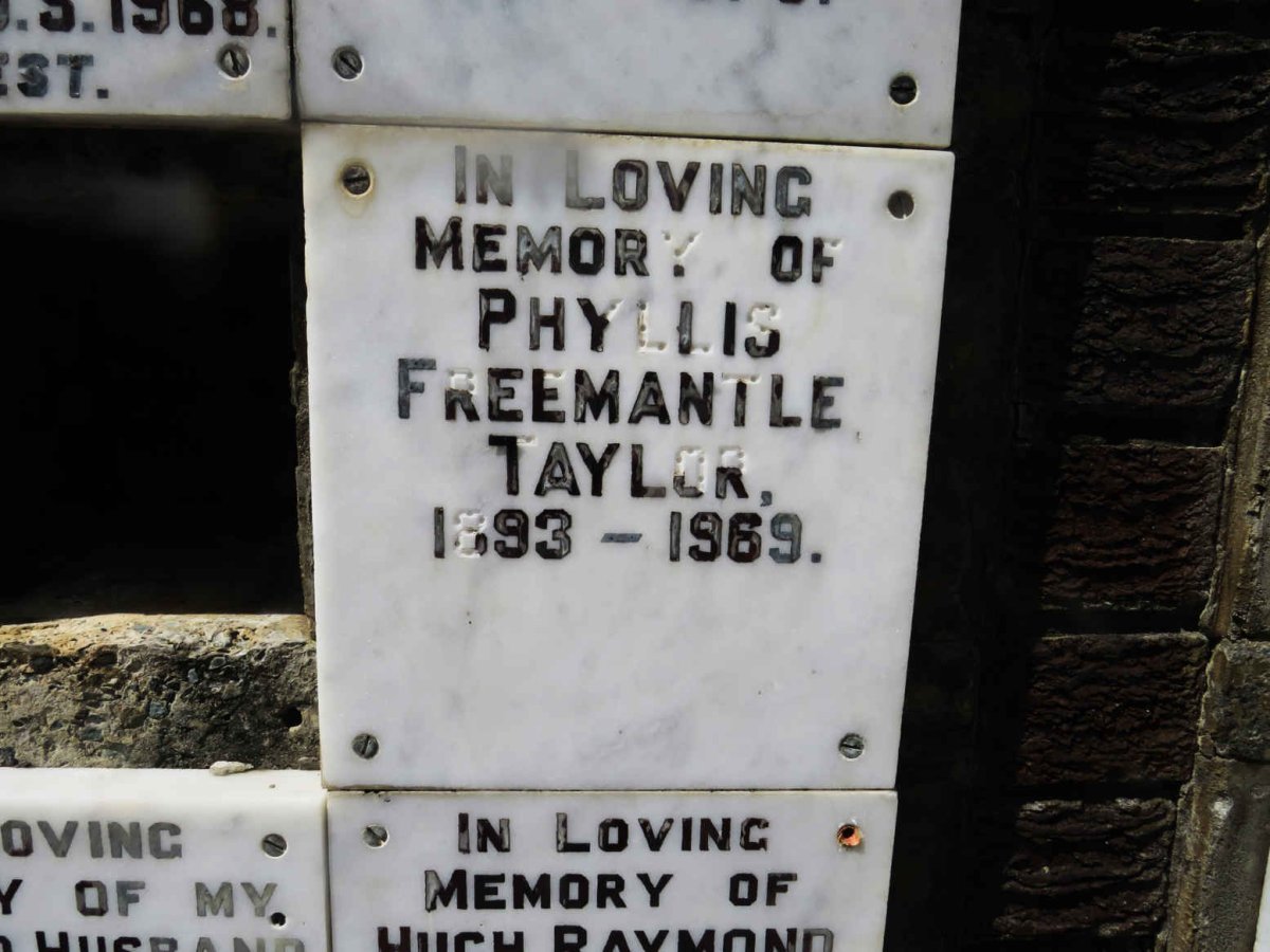 TAYLOR Phyllis Freemantle 1893-1969