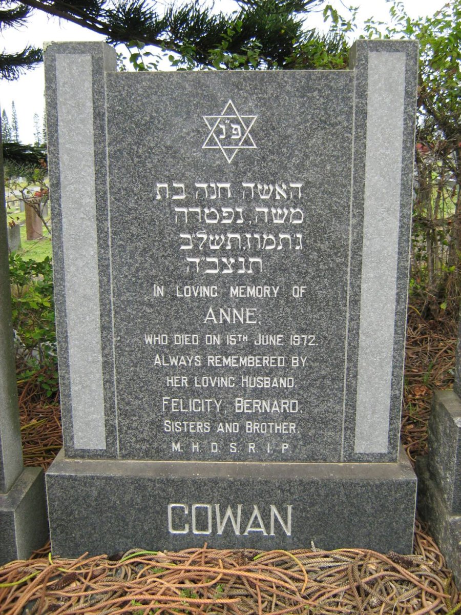 COWAN Anne -1972