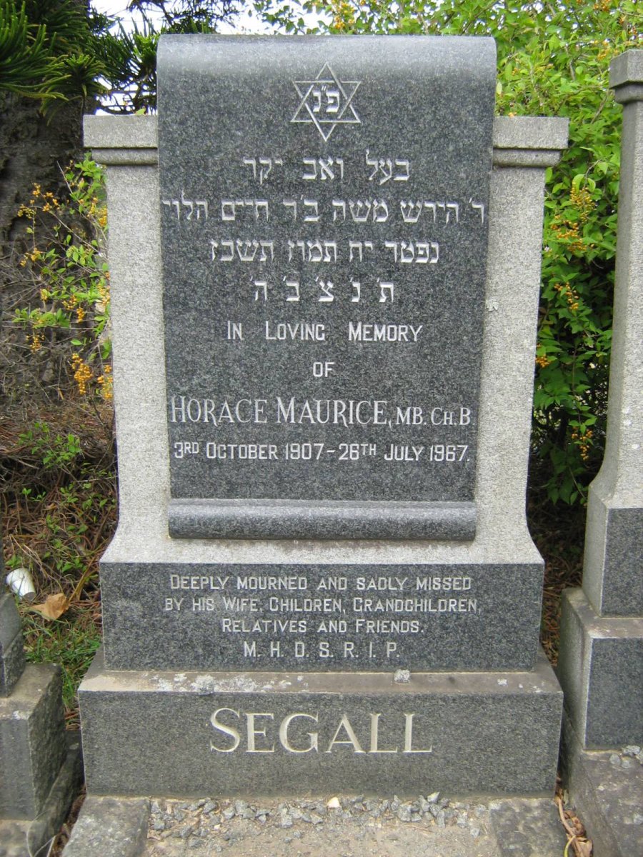 SEGALL Horace Maurice 1907-1967