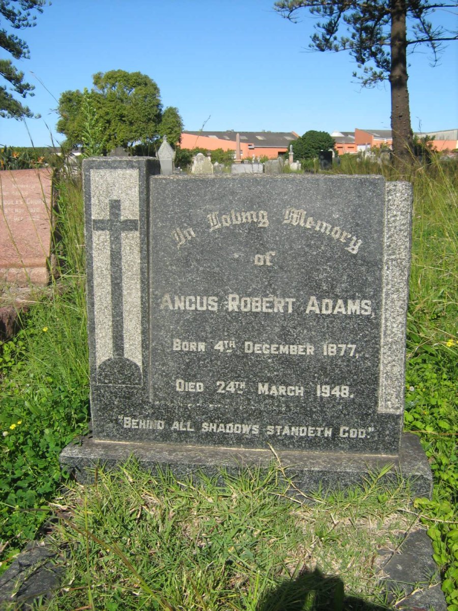 ADAMS Angus Robert 1877-1948
