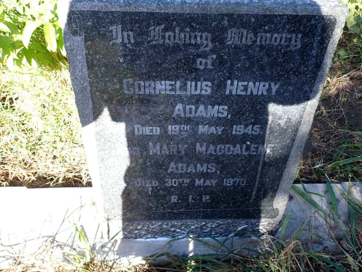 ADAMS Cornelius Henry -1945 :: ADAMS Mary Magdalene -1970