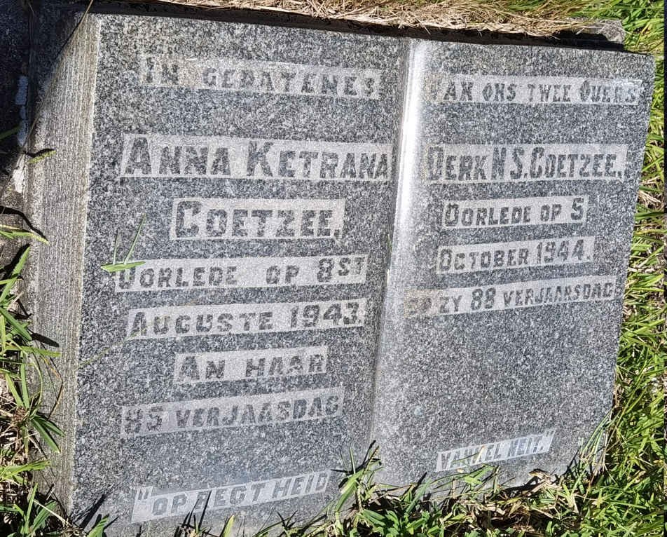COETZEE Derk N.S. -1944 &amp; Anna Ketrana -1943