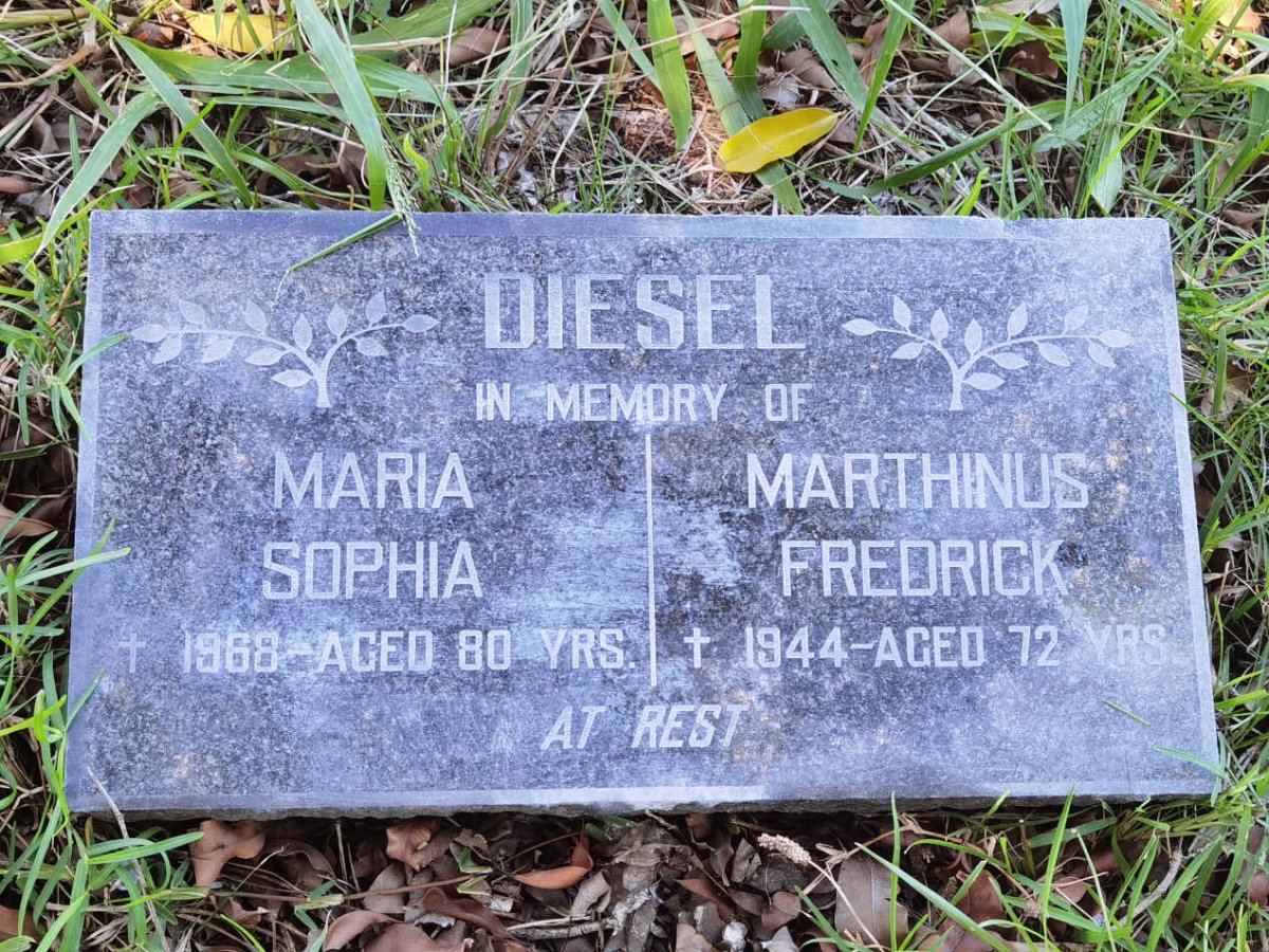 DIESEL Marthinus Fredrick -1944 &amp; Maria Sophia -1968