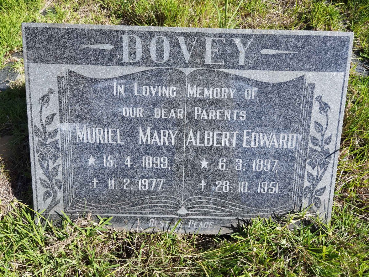 DOVEY Albert Edward 1897-1951 &amp; Muriel Mary 1899-1977