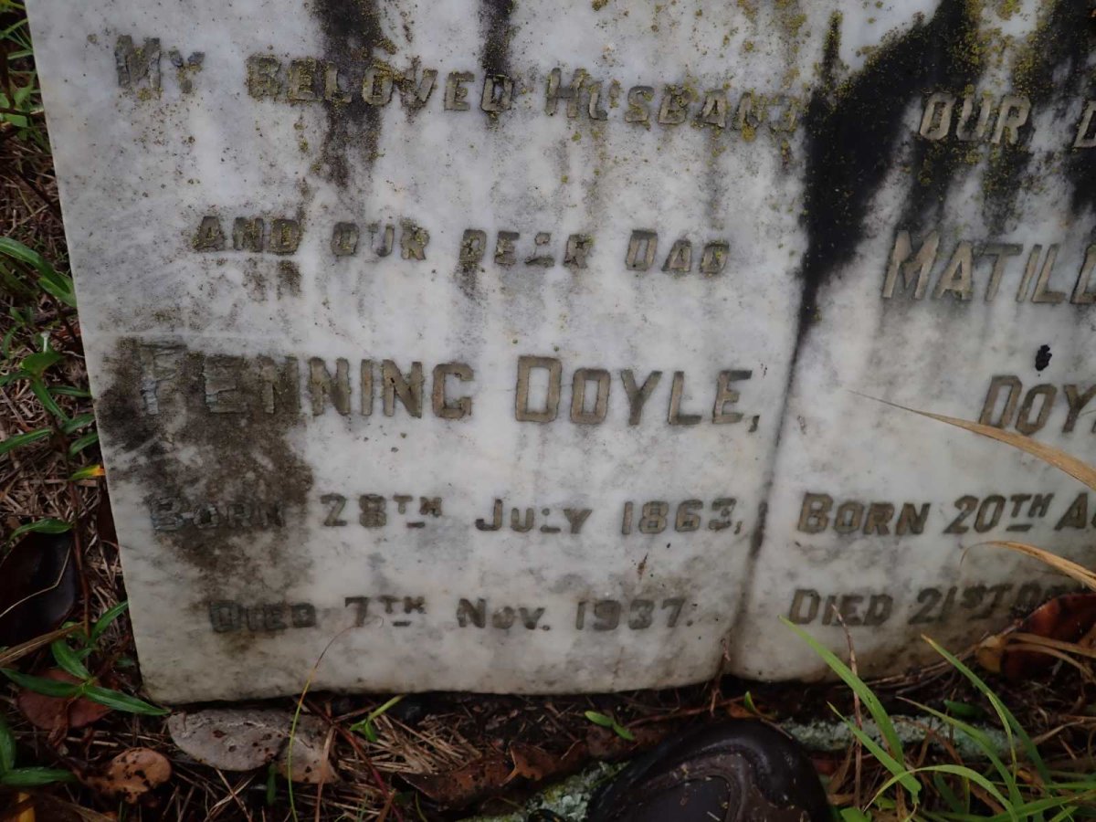 DOYLE Fenning 1863-1937 &amp; Matilda Jane 1868-1962