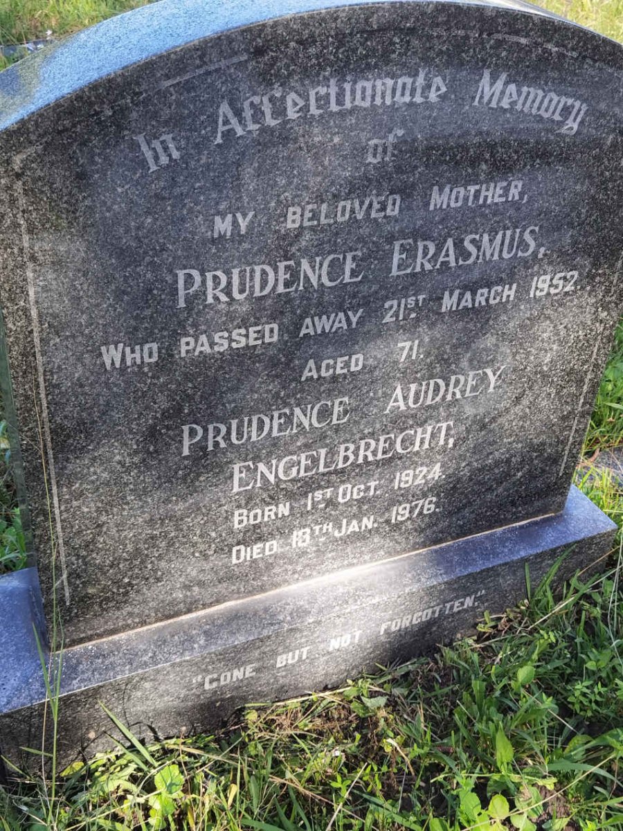 ERASMUS Prudence -1952 :: ENGELBRECHT Prudence Audrey 1924-1976