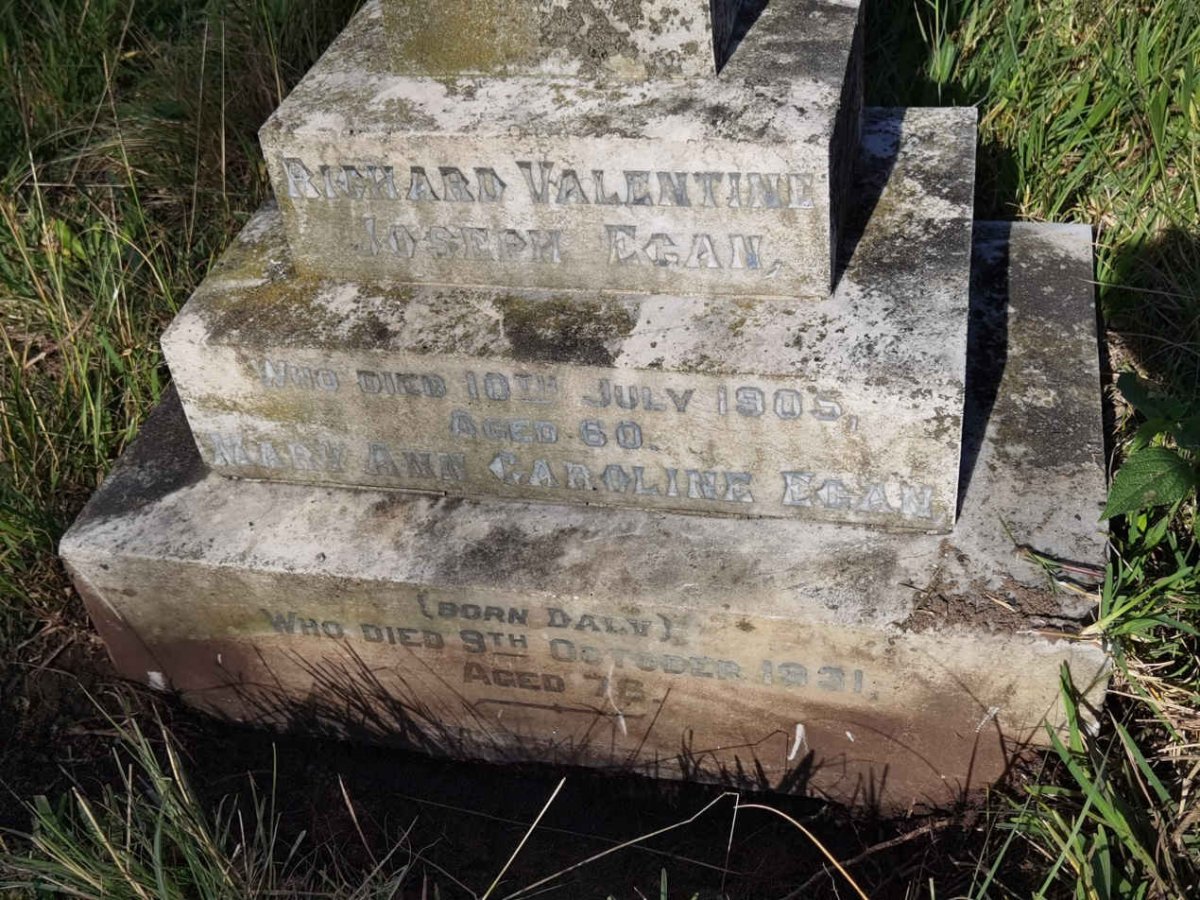 EGAN Richard Valentine Joseph -1905 &amp; Mary Ann Caroline DALY -1931